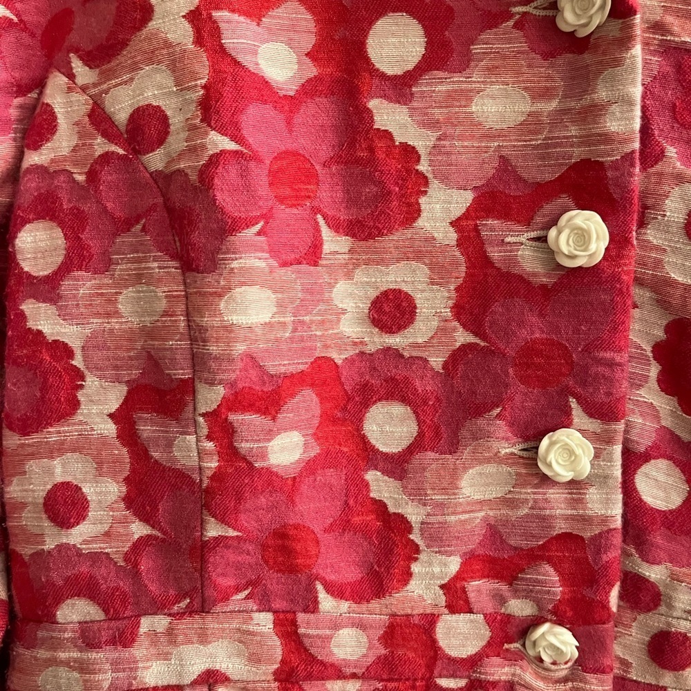 CR~VINTAGE~PINK BLAZER~FITTED~FLORAL~8 - Picture 11 of 11
